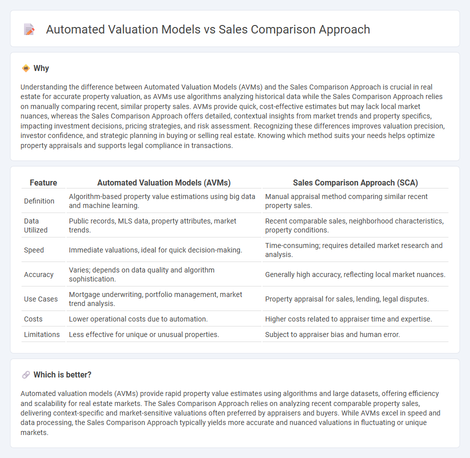 Automated Valuation Models vs Sales Comparison Approach in Real Estate