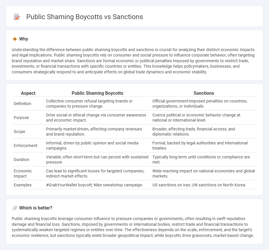 Public Shaming Boycotts vs Sanctions in Economy