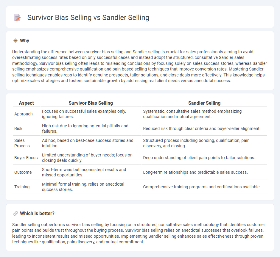 Survivor Bias Selling vs Sandler Selling in Sales