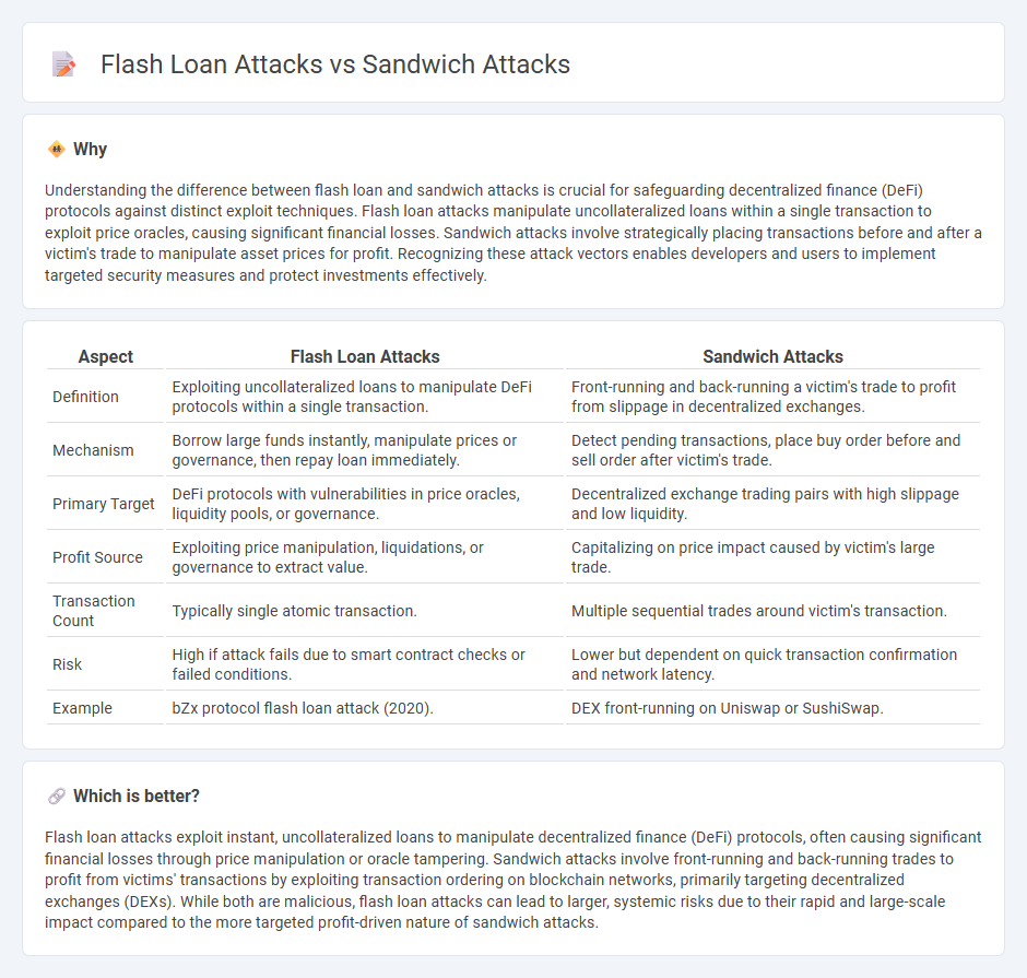Flash Loan Attacks vs Sandwich Attacks in Finance