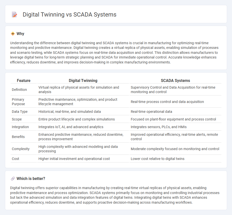 Digital Twinning vs Scada Systems in Manufacturing