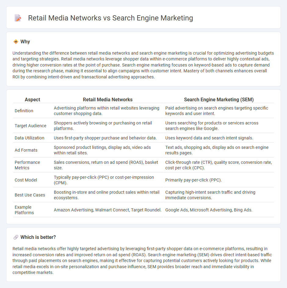 Retail Media Networks vs Search Engine Marketing in Commerce