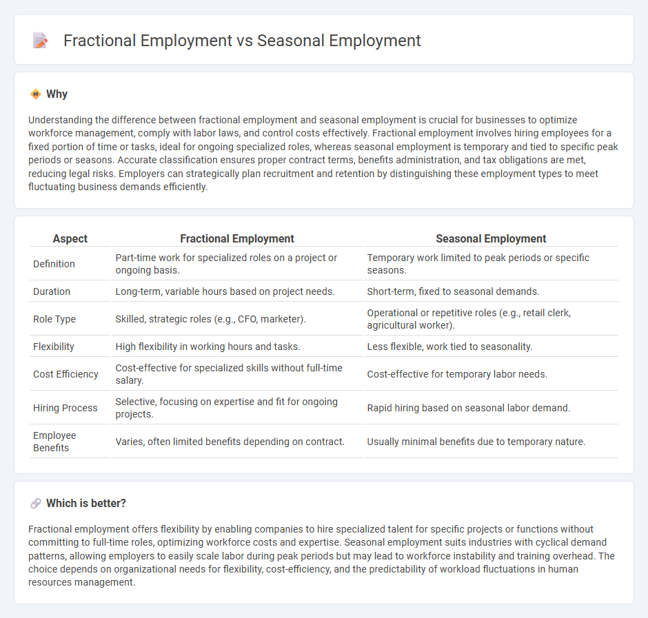 Fractional Employment vs Seasonal Employment in Human Resources
