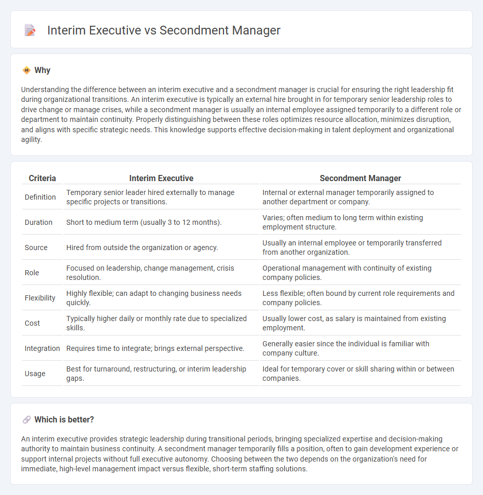 Interim Executive vs Secondment Manager in Management