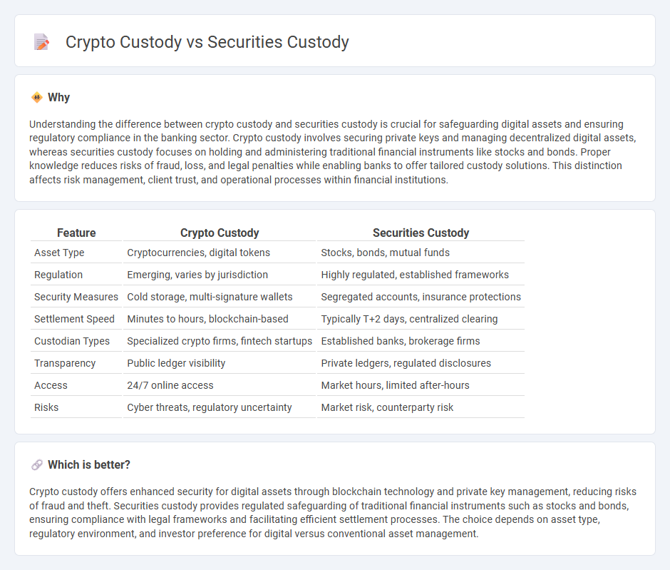 Crypto Custody vs Securities Custody in Banking
