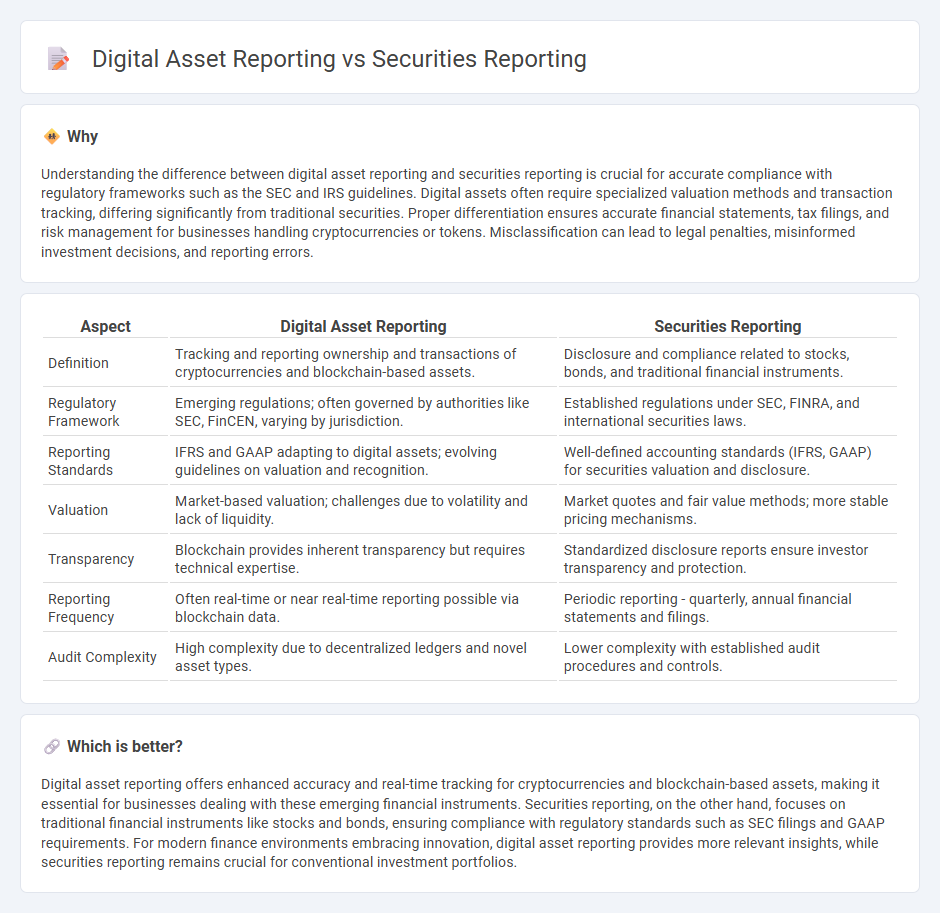 Digital Asset Reporting vs Securities Reporting in Accounting