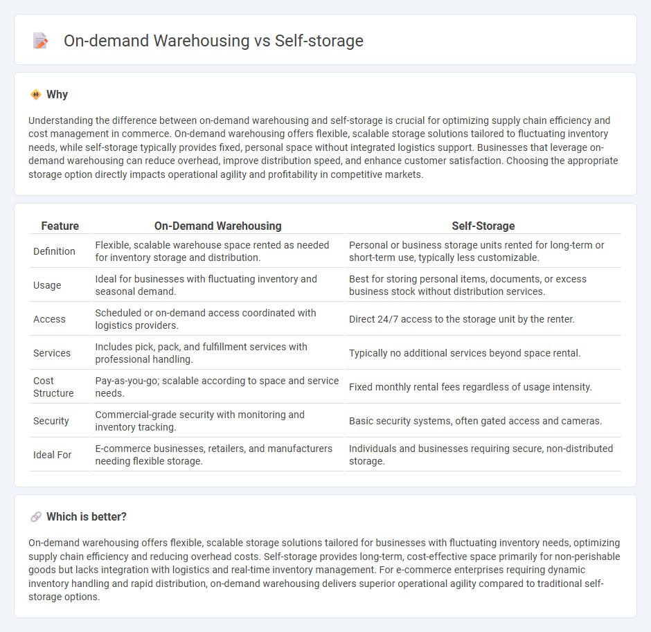 On-Demand Warehousing vs Self-Storage in Commerce