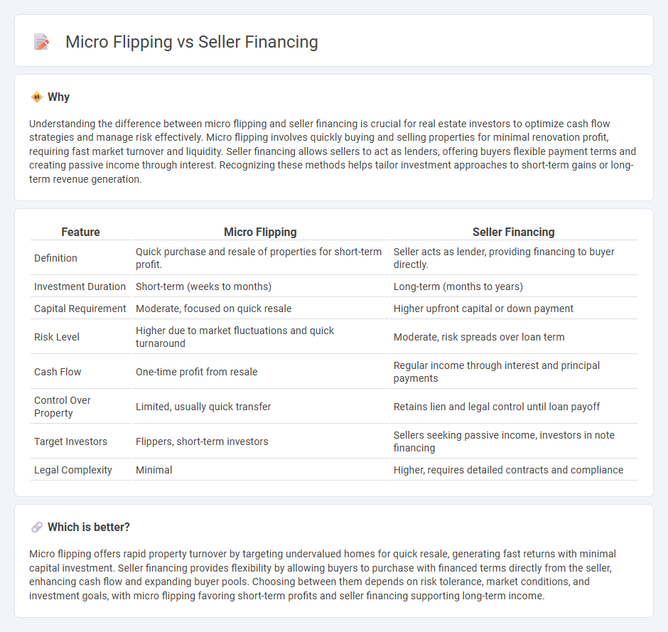 Micro Flipping vs Seller Financing in Real Estate