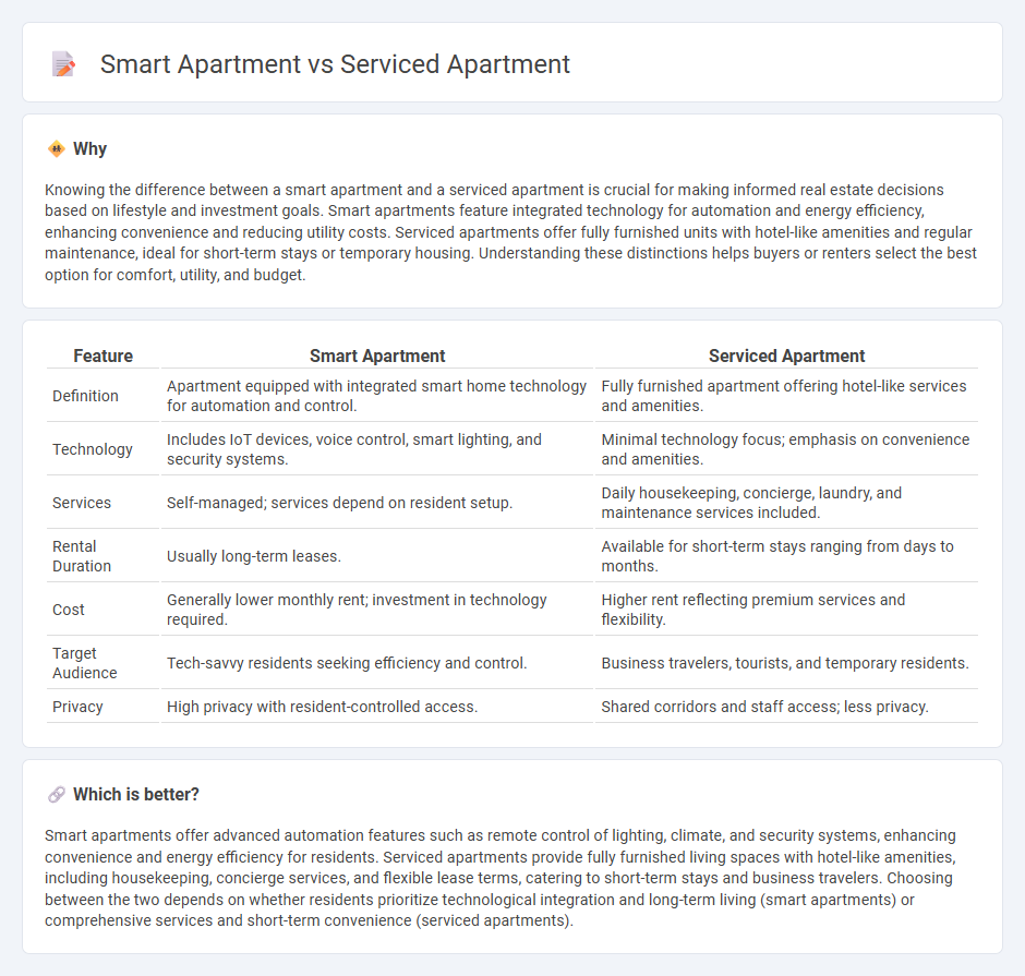 Smart Apartment vs Serviced Apartment in Real Estate