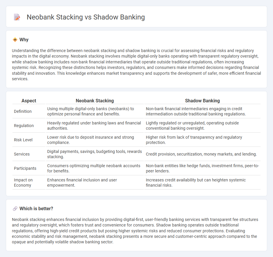 Neobank Stacking vs Shadow Banking in Economy