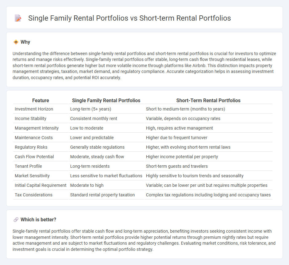 Single Family Rental Portfolios vs Short-Term Rental Portfolios in Real Estate
