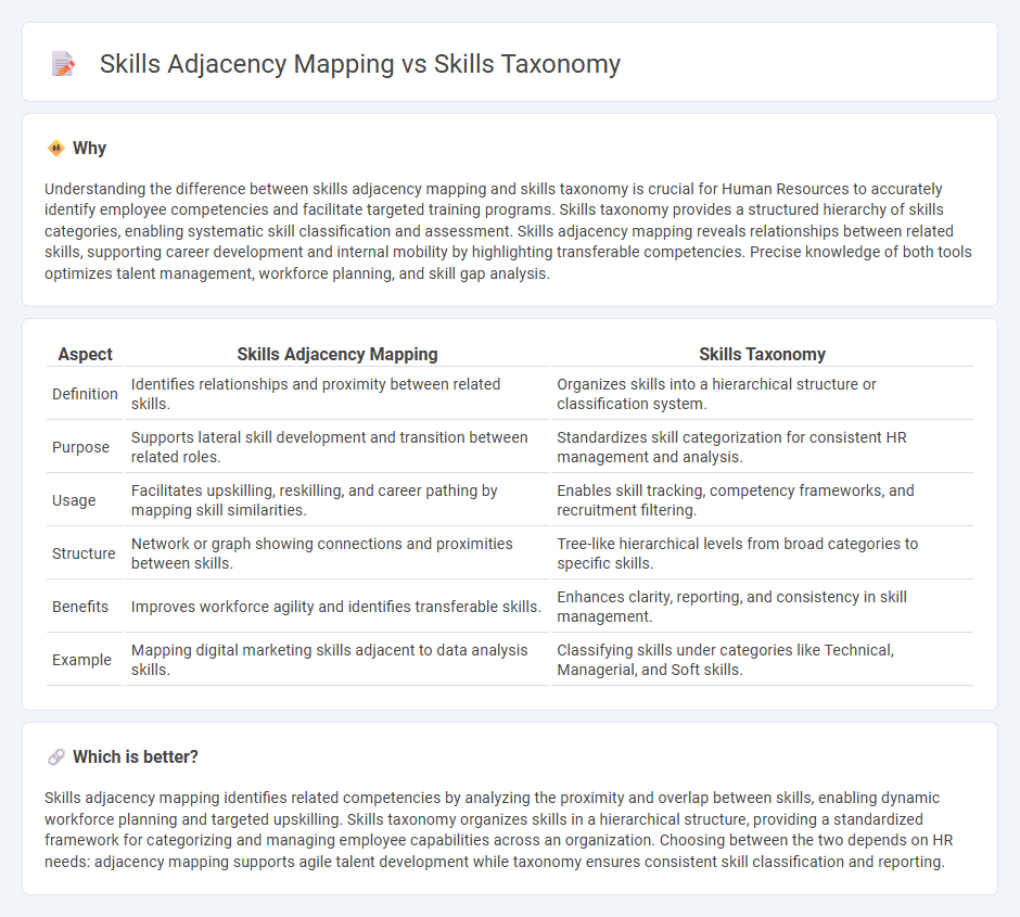 Skills Adjacency Mapping vs Skills Taxonomy in Human Resources