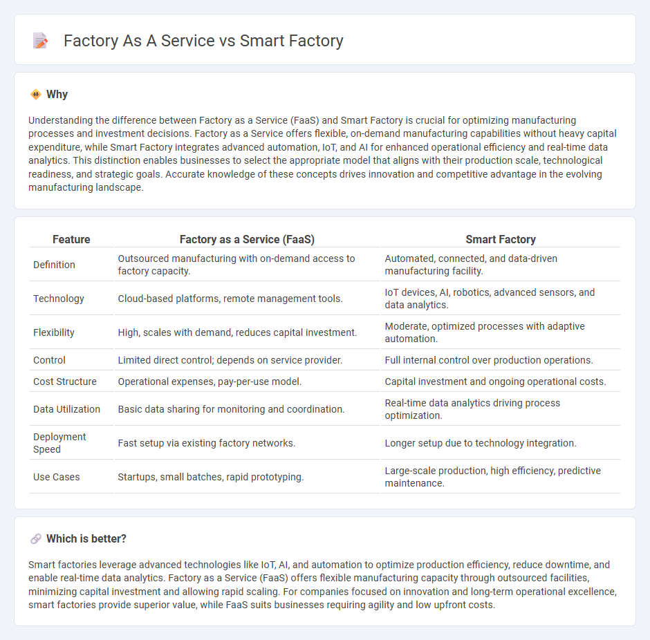 Factory As A Service vs Smart Factory in Manufacturing