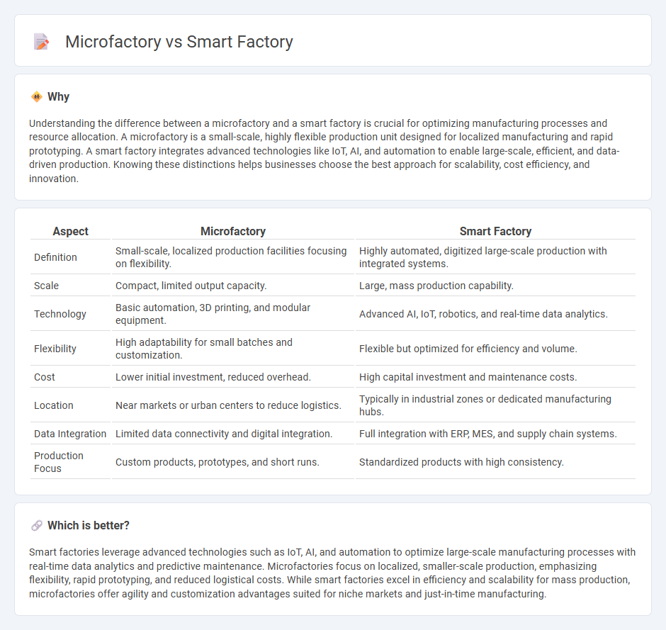 Microfactory vs Smart Factory in Manufacturing