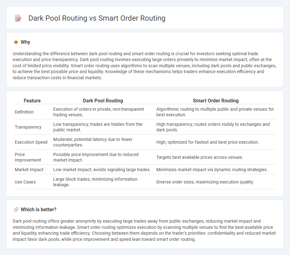 Dark Pool Routing vs Smart Order Routing in Finance