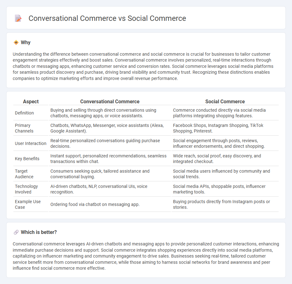 Conversational Commerce vs Social Commerce in Commerce