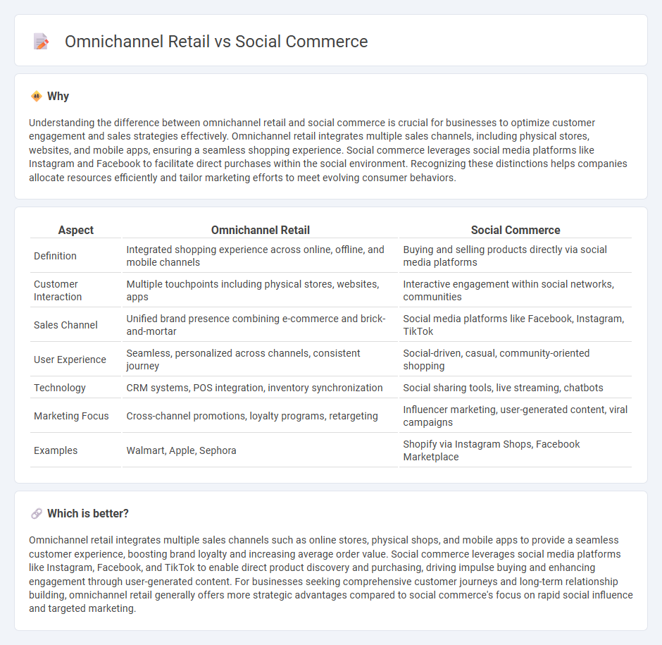 Omnichannel Retail vs Social Commerce in Commerce