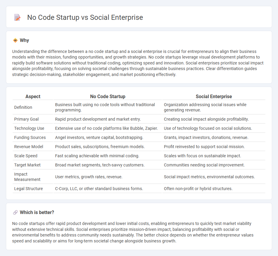 No Code Startup vs Social Enterprise in Entrepreneurship