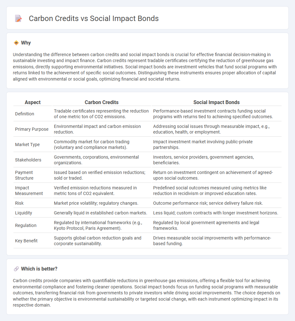 Carbon Credits vs Social Impact Bonds in Finance