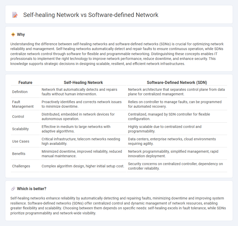 Self-Healing Network vs Software-Defined Network in Technology