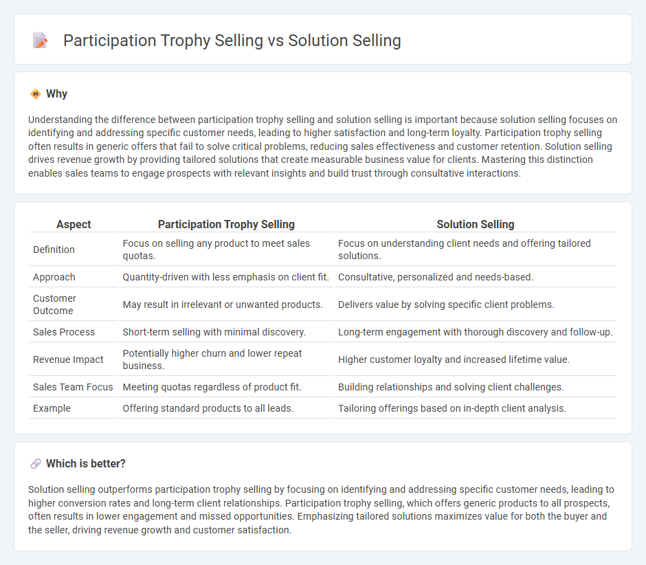 Participation Trophy Selling vs Solution Selling in Sales
