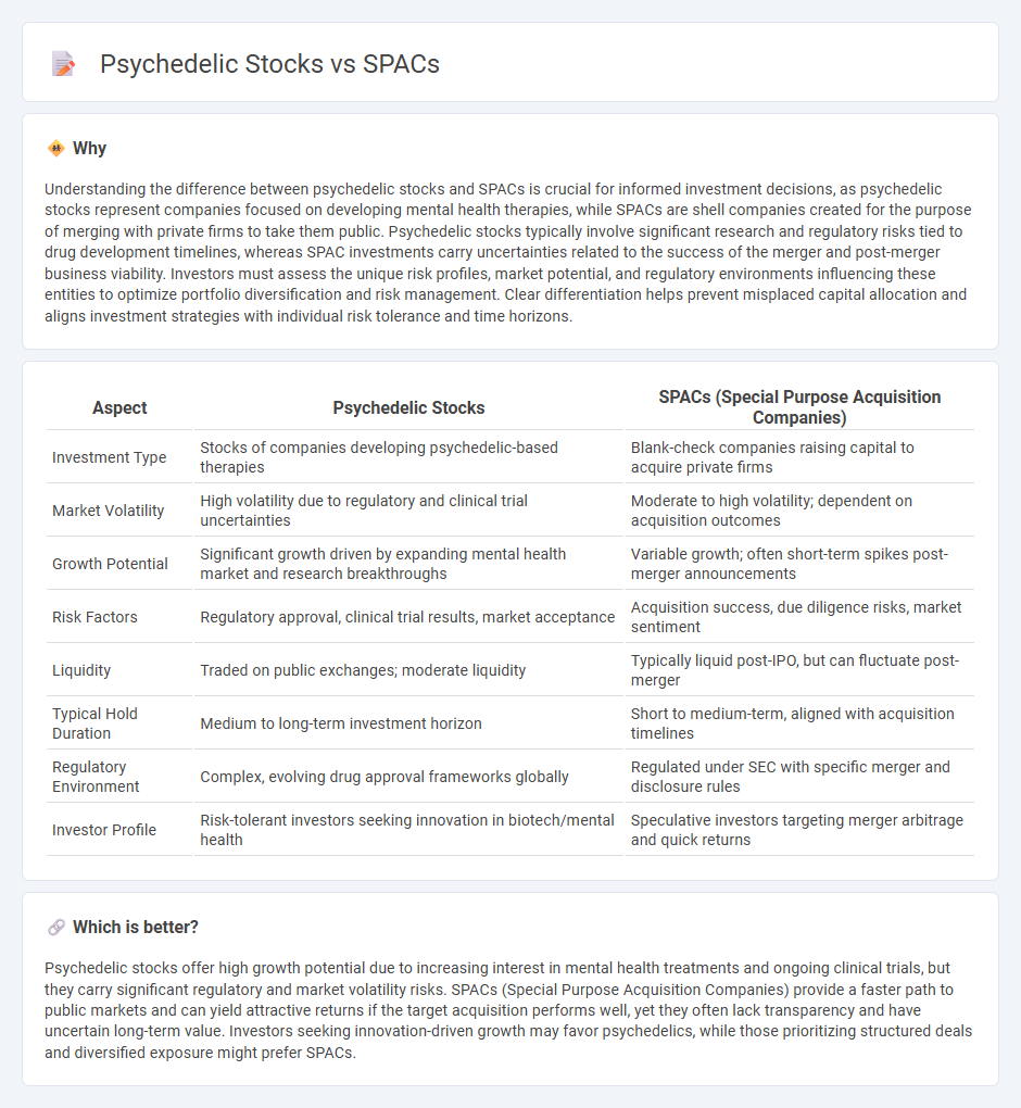 Psychedelic Stocks vs Spacs in Investment