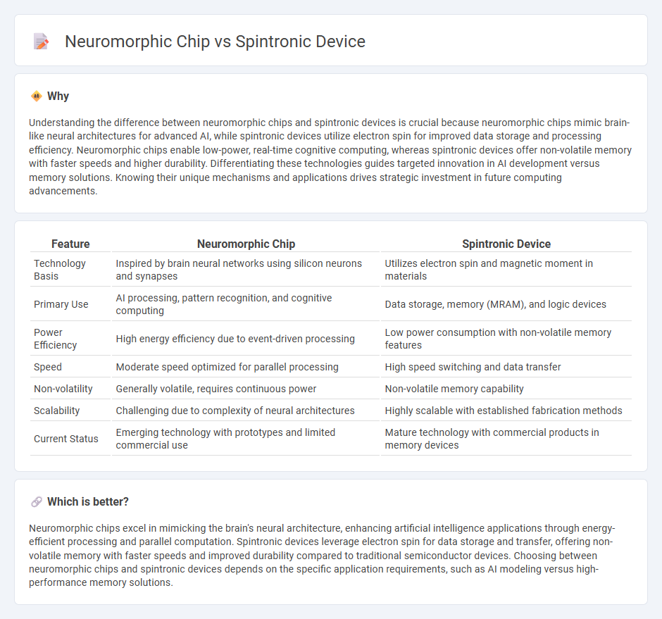 Neuromorphic Chip vs Spintronic Device in Technology