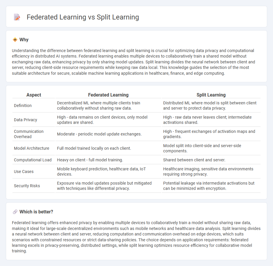 Federated Learning vs Split Learning in Technology