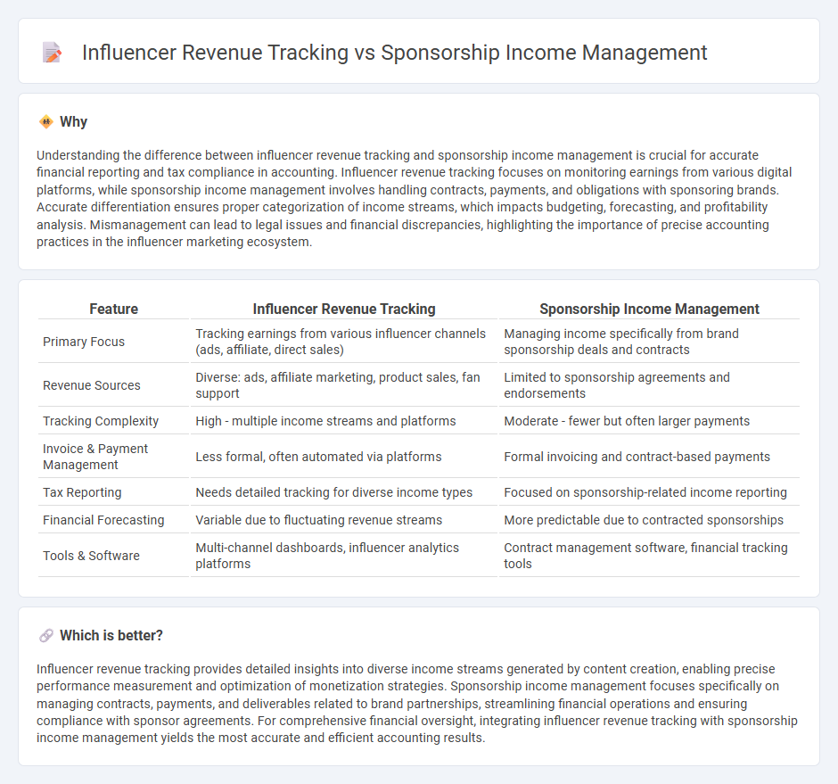 Influencer Revenue Tracking vs Sponsorship Income Management in Accounting