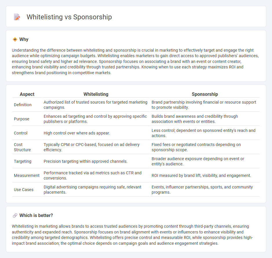 Whitelisting vs Sponsorship in Marketing