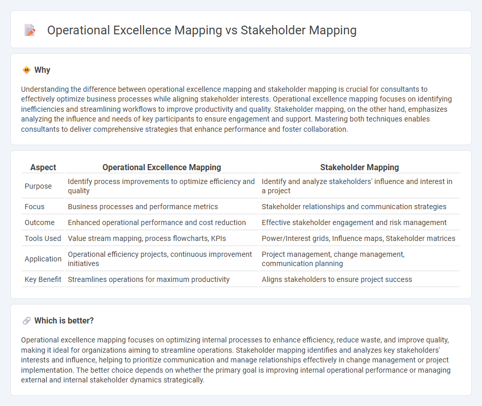 Operational Excellence Mapping vs Stakeholder Mapping in Consulting