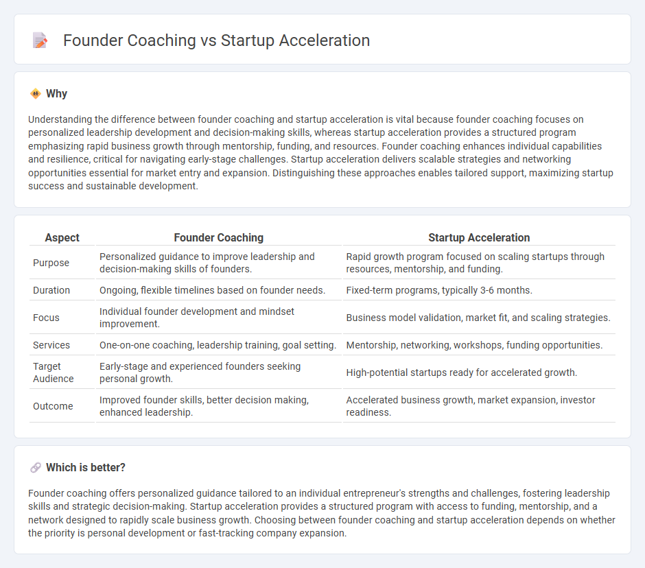 Founder Coaching vs Startup Acceleration in Consulting