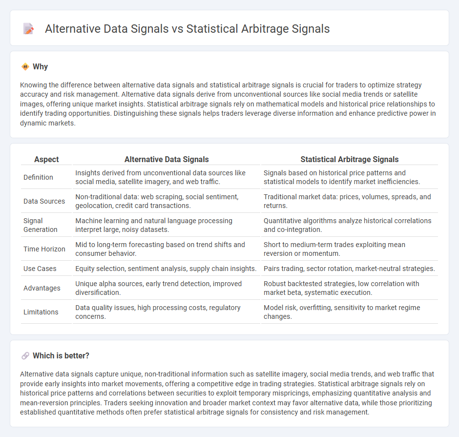 Alternative Data Signals vs Statistical Arbitrage Signals in Trading
