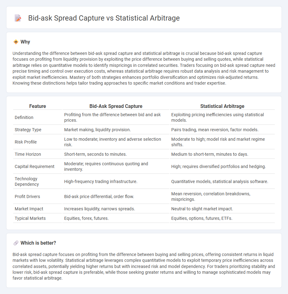 Bid-Ask Spread Capture vs Statistical Arbitrage in Trading