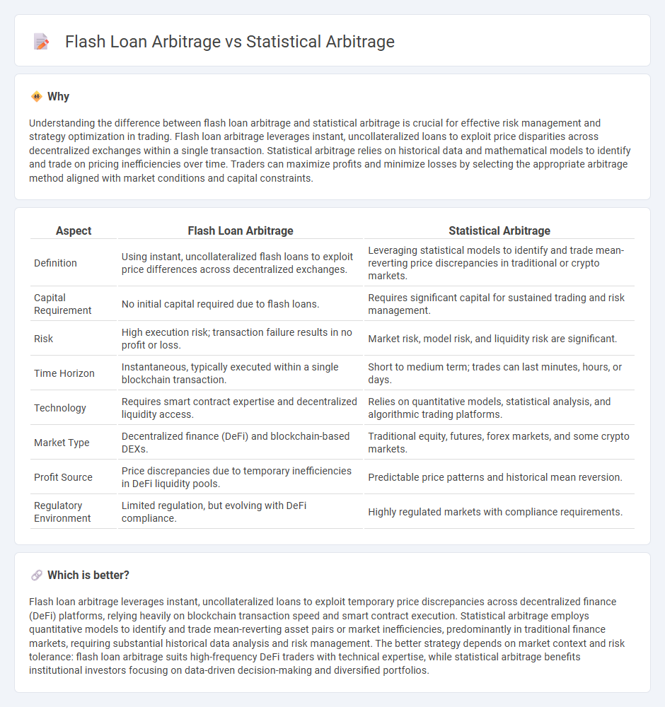Flash Loan Arbitrage vs Statistical Arbitrage in Trading