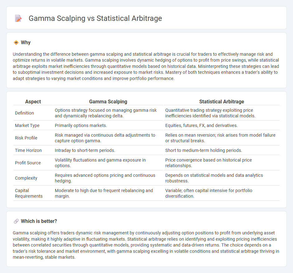 Gamma Scalping vs Statistical Arbitrage in Trading