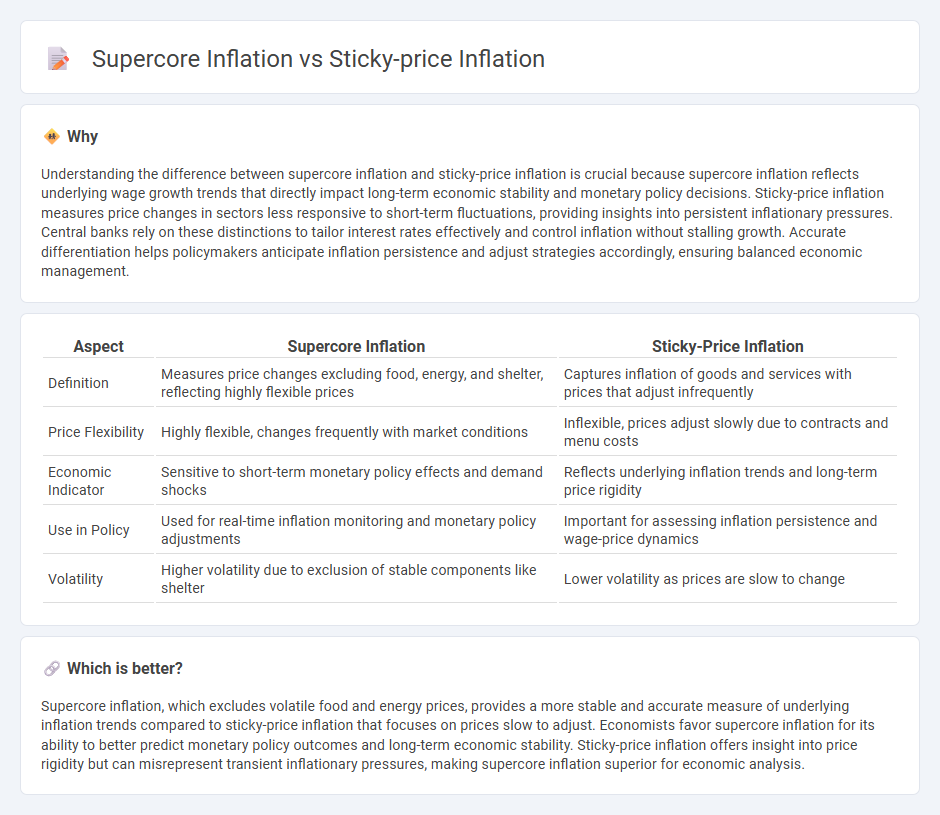 Supercore Inflation vs Sticky-Price Inflation in Economy