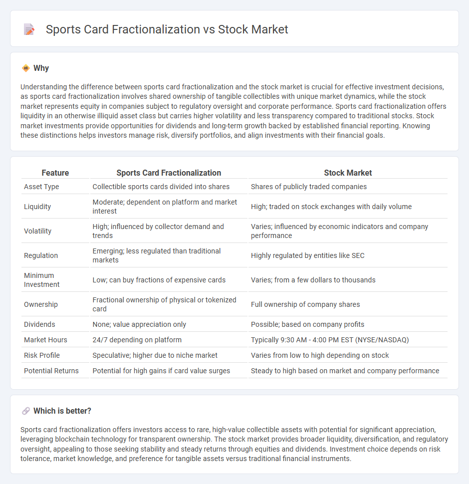 Sports Card Fractionalization vs Stock Market in Investment