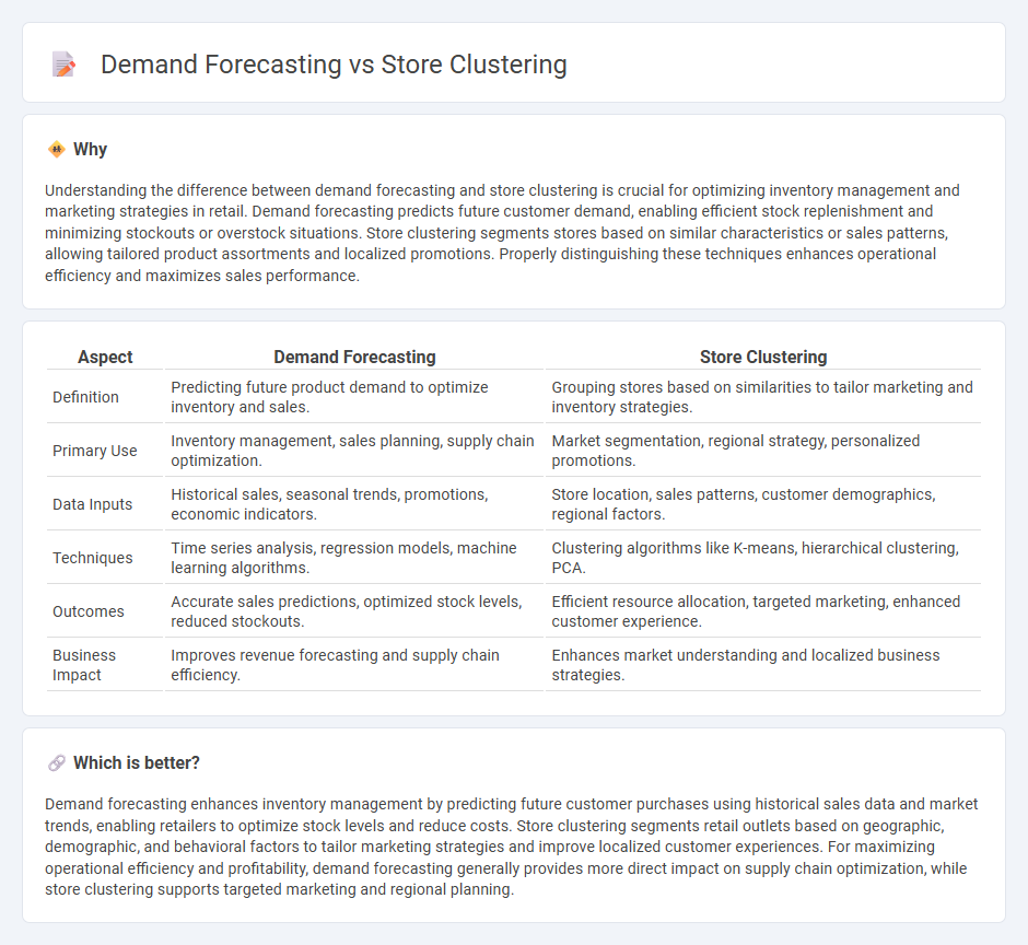 Demand Forecasting vs Store Clustering in Retail