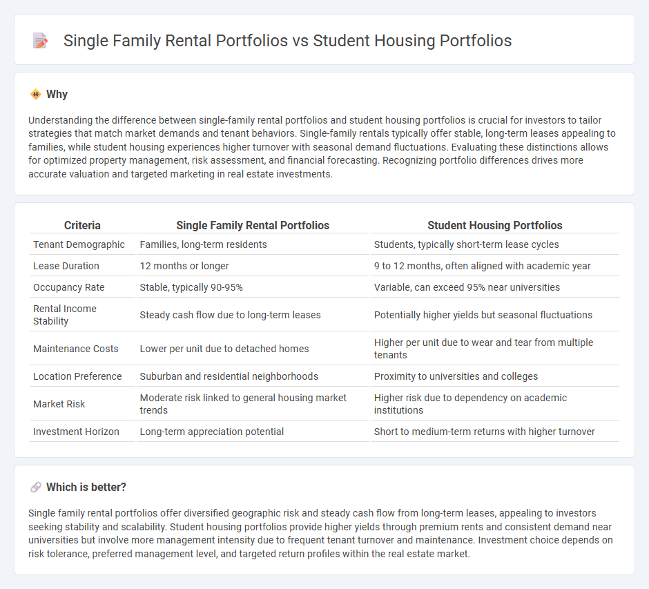 Single Family Rental Portfolios vs Student Housing Portfolios in Real Estate
