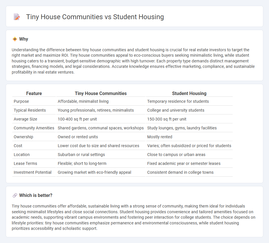 Tiny House Communities vs Student Housing in Real Estate