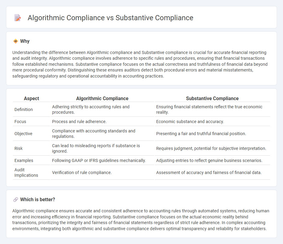 Algorithmic Compliance vs Substantive Compliance in Accounting