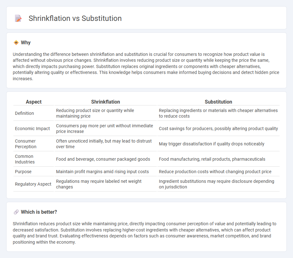 Shrinkflation vs Substitution in Economy