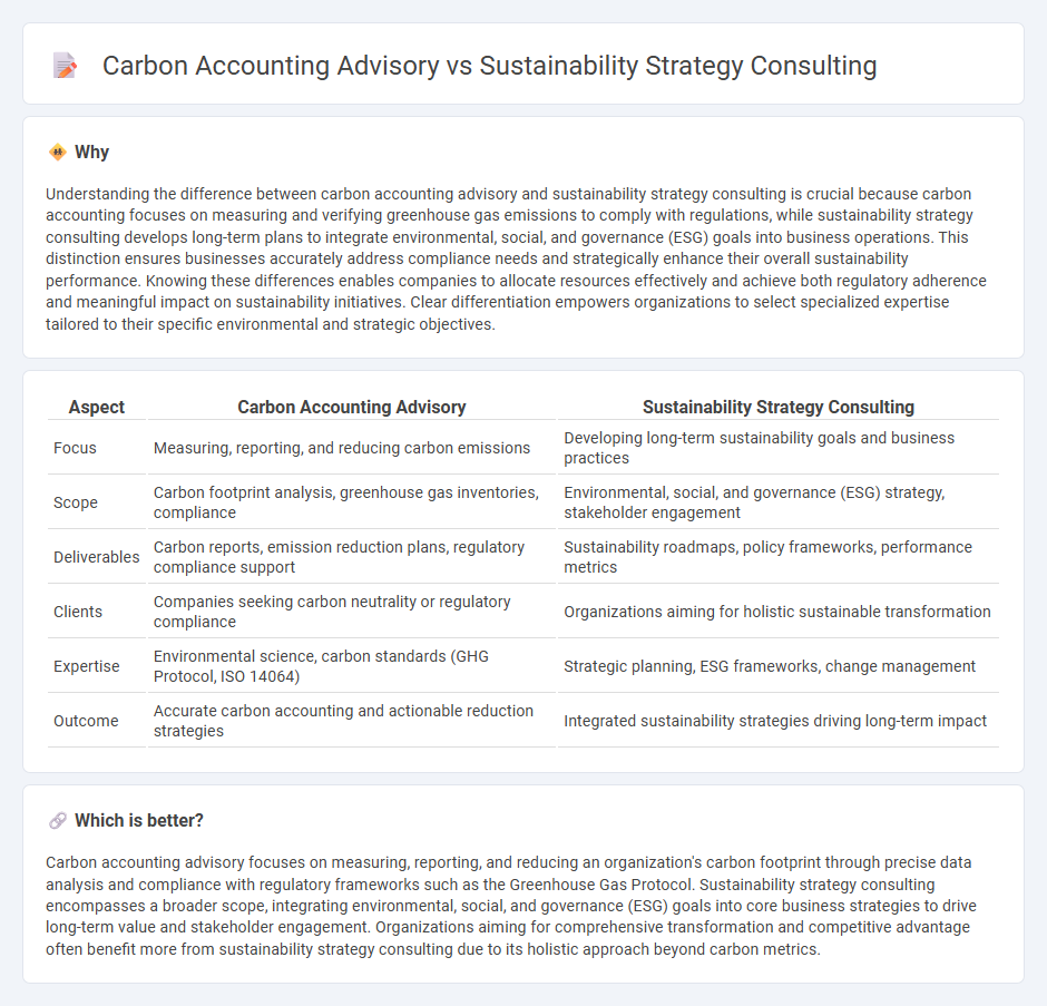 Carbon Accounting Advisory vs Sustainability Strategy Consulting in Consulting