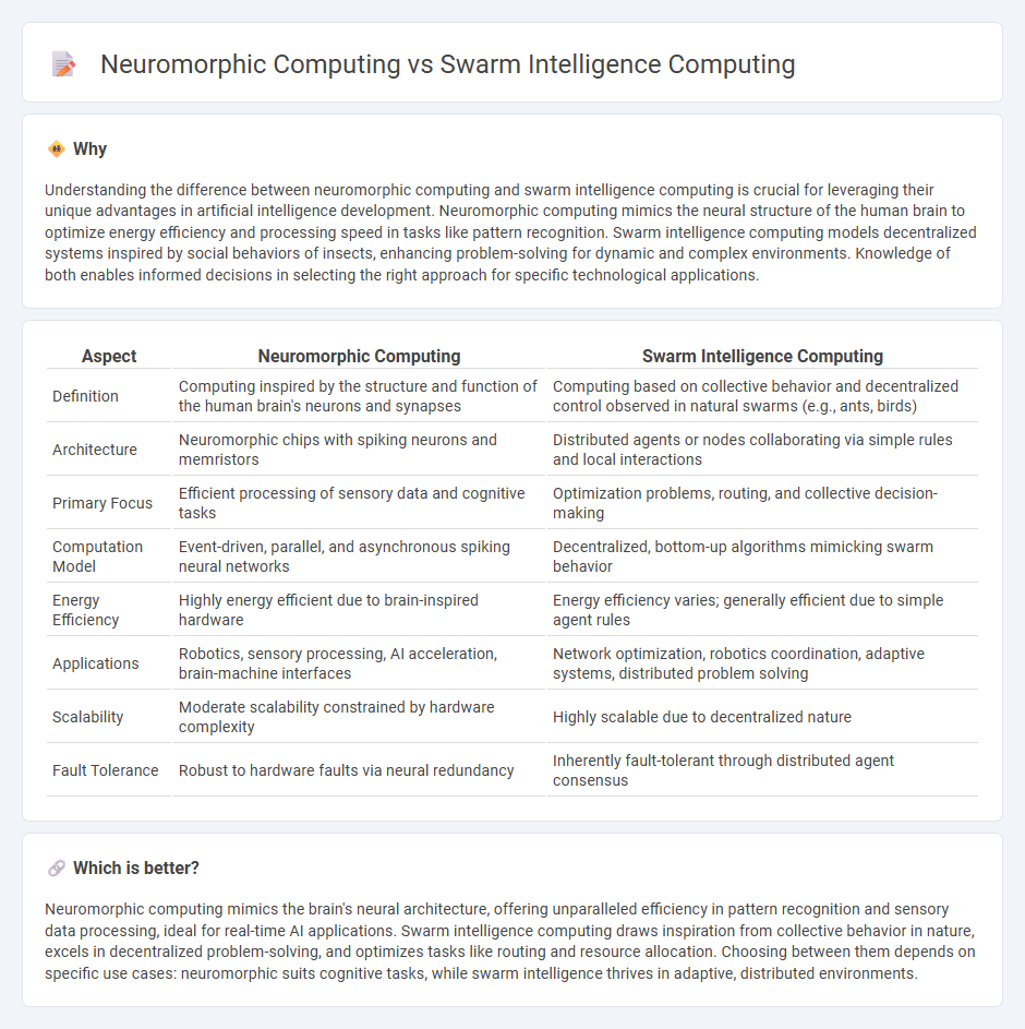 Neuromorphic Computing vs Swarm Intelligence Computing in Technology