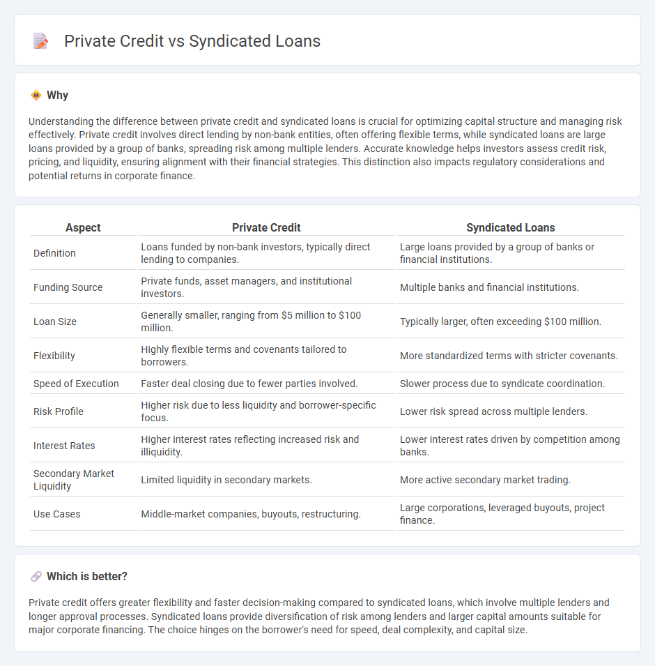 Private Credit vs Syndicated Loans in Finance
