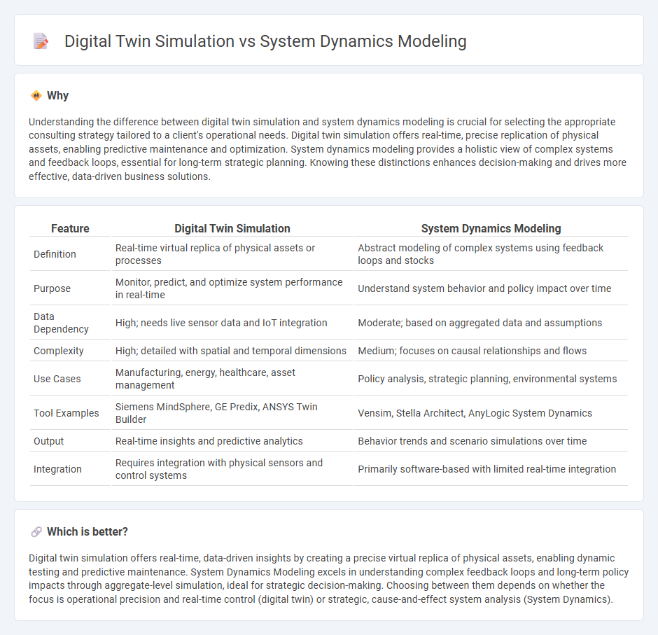 Digital Twin Simulation vs System Dynamics Modeling in Consulting