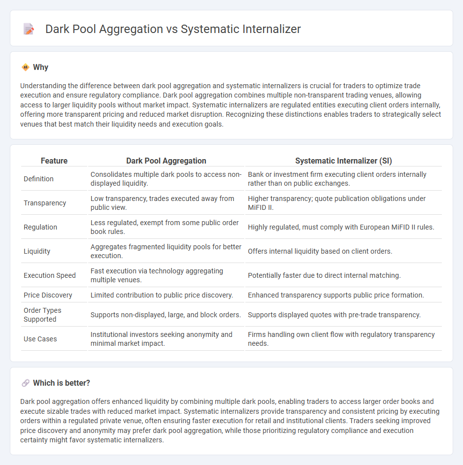 Dark Pool Aggregation vs Systematic Internalizer in Trading