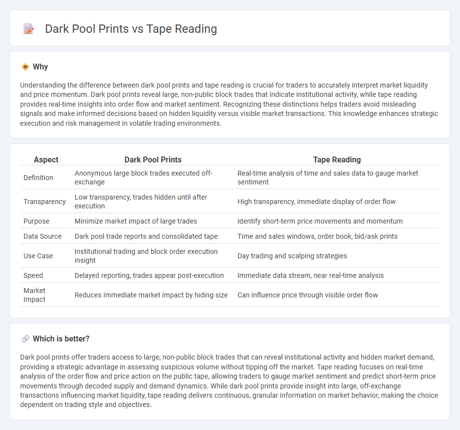 Dark Pool Prints vs Tape Reading in Trading
