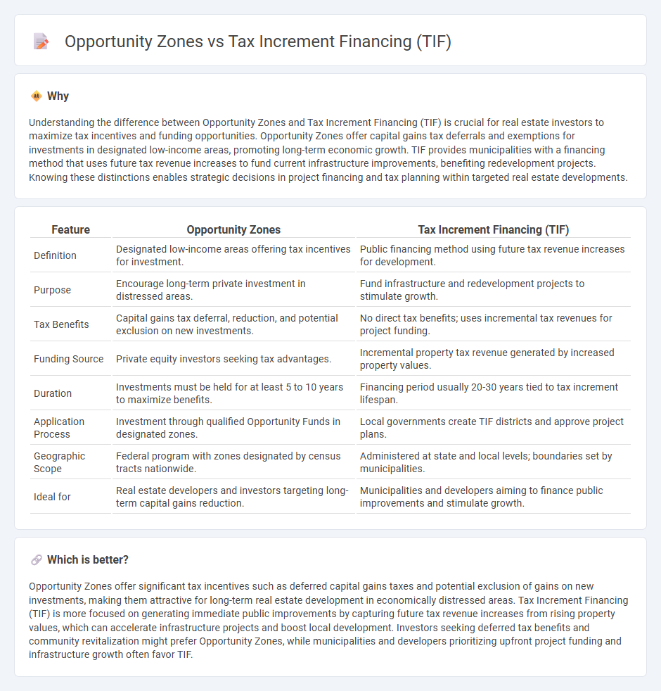 Opportunity Zones vs Tax Increment Financing (Tif) in Real Estate
